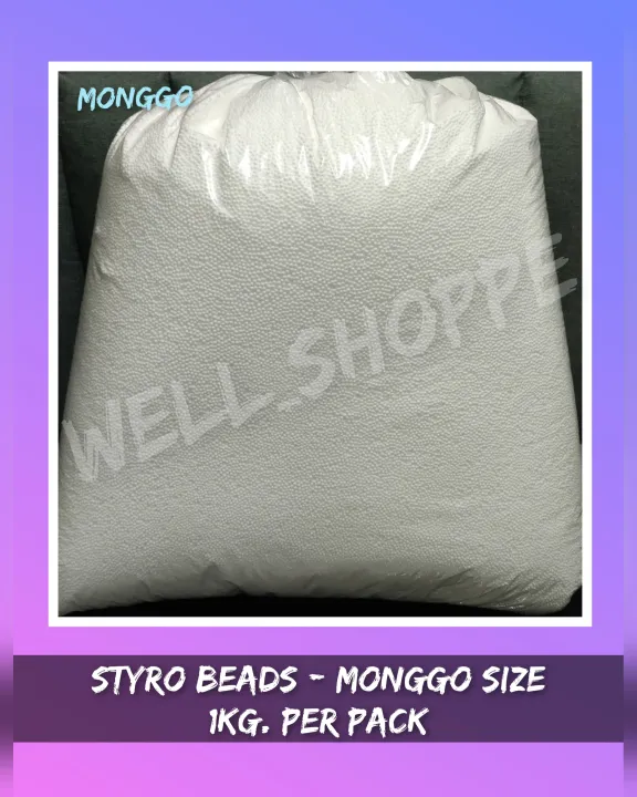 Styro Monggo Beads for Bean Bags and Slimes (1kilo per pack) Lazada PH