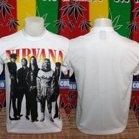 เสื้อวง NIRVANA วงร็อค ไม่มีตะเข็บข้าง คอฟิต ป้ายUS เสื้อวินเทจ เสื้อทัวร์ วงร็อคต่างประเทศ