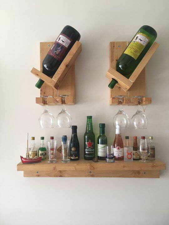 Wall mounted Wine Rack set of 3 Lazada PH