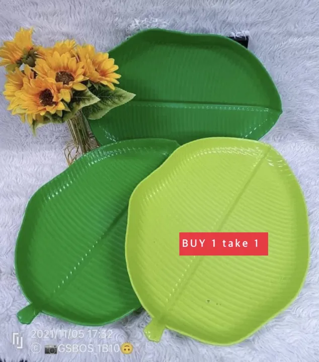 LEAF GREEN PLATE BANANA LEAF BUY 1 take 1 Lazada PH