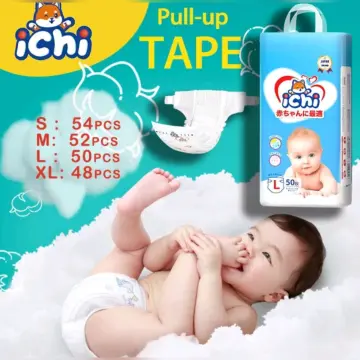 ICHI Baby Diaper Pull Up PANTS 50pcs diaper for baby M/L/XL/XXL Ultra-Thin  Unisex Breathable【DAVAO】