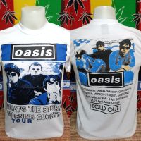 เสื้อวง OASIS วงร็อค ไม่มีตะเข็บข้าง คอฟิต ป้ายUS เสื้อวินเทด เสื้อทัวร์ วงร็อคต่างประเทศ