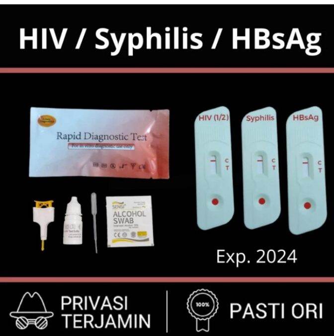 Alat tes HIV, Syphilis, HBsAG lengkap eceran Lazada Indonesia