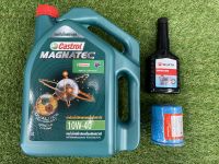 น้ำมันเครื่อง Castrol magnatec 10w-40 กึ่งสังเคราะห์ 4 ลิตร ระยะ 10000 กิโลเมตรสำหรับรถยนต์เครื่องเบนซิน