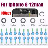 ชิ้นส่วนซ่อมแซมกล้องหน้า  กันฝุ่น สําหรับ iphone 12 mini 11 pro max XR X XS max 100 ชิ้น