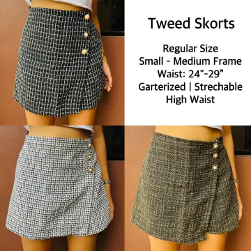 Tweed skirt outlet with elastic waist