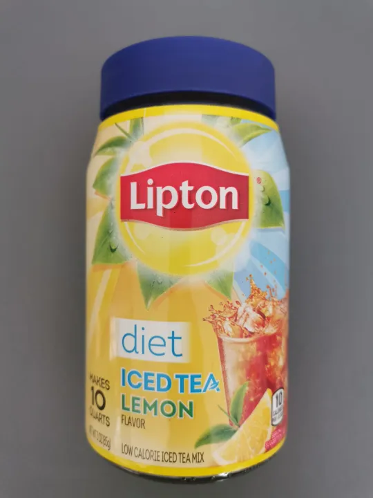 Lipton Diet No Sugar Iced Tea Mix Lemon 10 Calorie 85g (3Oz) Makes 10