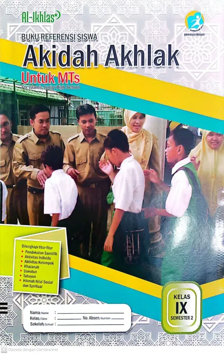 Buku Lks Aqidah Akhlak Kelas 9 Ix Jenjang Smp Mts Semester Genap K13 