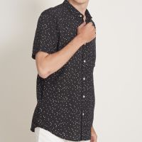 Manfair Non-Iron Shirt – Dots Party เสื้อเชิ้ตแขนสั้นผ้า Linen-Cotton ไม่ต้องรีด (CH001)