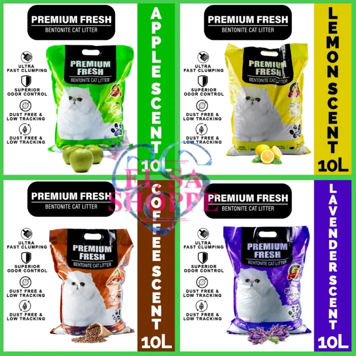 Premium Fresh Bentonite Cat Litter 10L Lazada PH