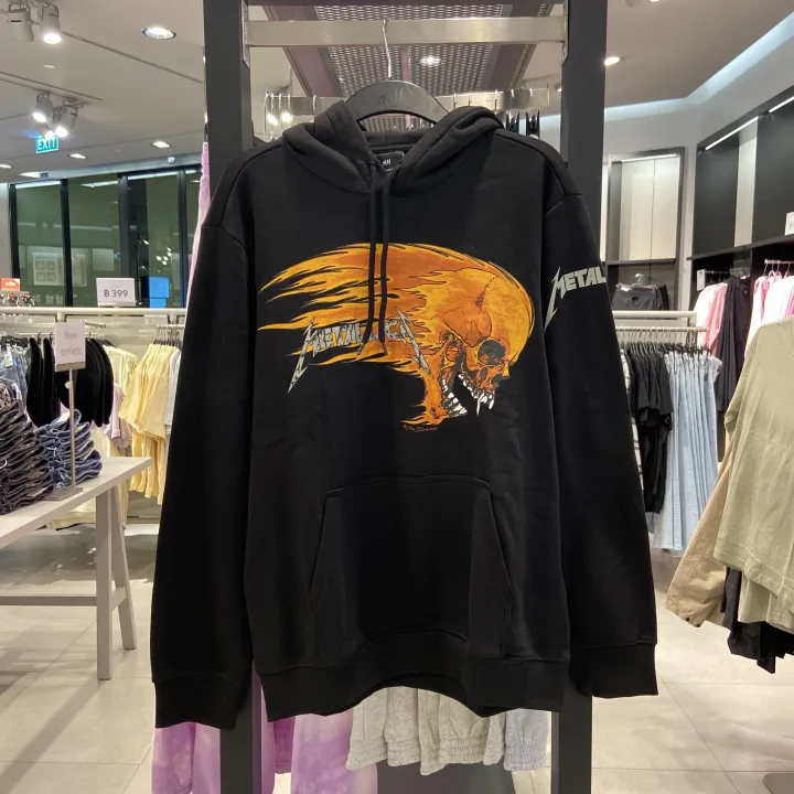 H&m แท้ 100% เสื้อฮู้ด Metallica 