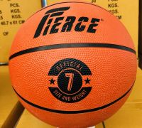 BASKETBALL บาสเกตบอลยาง สีส้ม ยี่ห้อ Fierce เบอร์7 PVC พร้อมเข็มเติมลม + ถุงตาข่าย