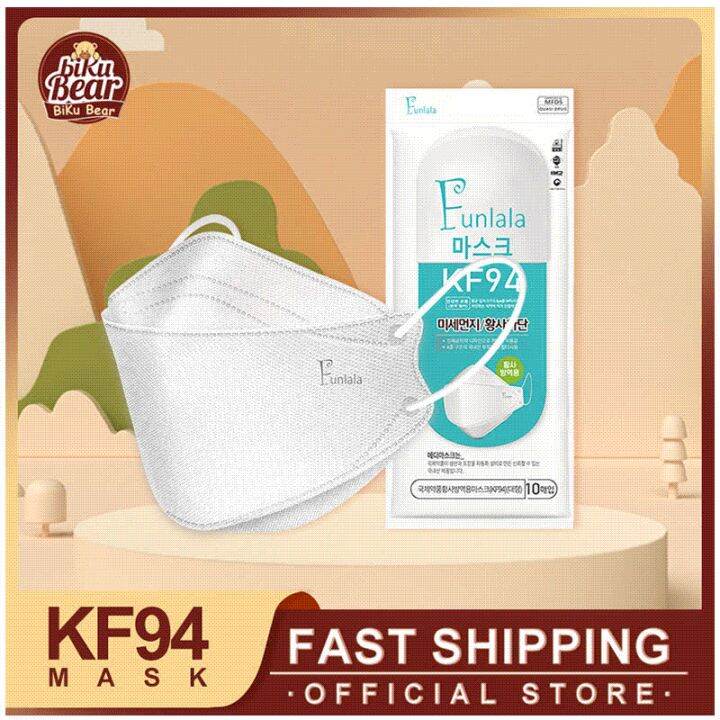 BIKUBEAR 100 PCS KF94 Mask Original FDA Approved Korea Mask Face