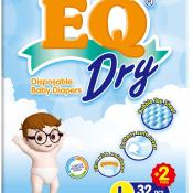 EQ Dry Disposable Baby Diapers L 32's