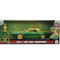 โมเดลรถเหล็ก 1/24 Loki &amp; 1963 Ford Thunderbird [Jada]