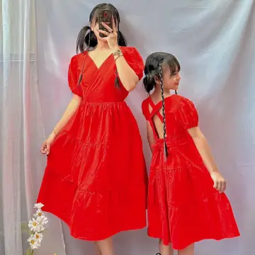 Lazada mother and hot sale daughter dress