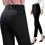 Women Pants skinny Slacks Black slim fit stretchable