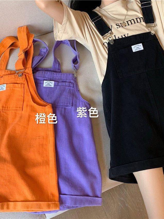 Denim Shorts for Women High Waist Solid Summer 2021 New Korean Style  All-Matching Slimming Ladies Short Pants Loose Wide Leg A-line Hot Jeans