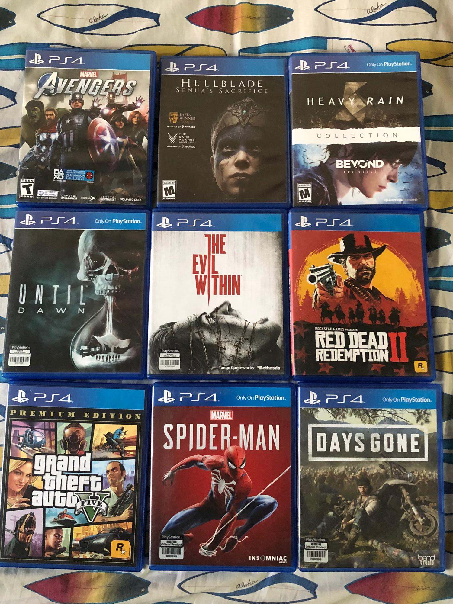 ps4 games collection for sale