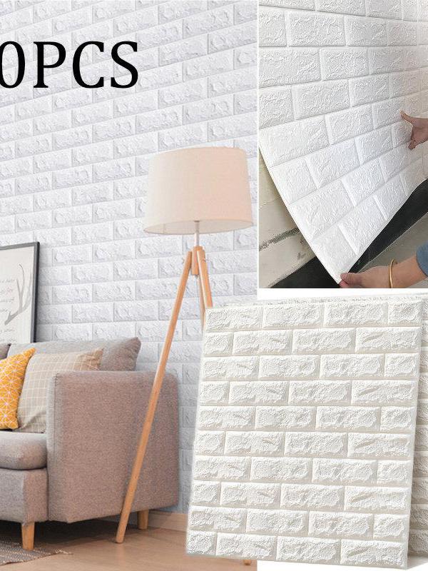 Bag Self Adhesive 3d Wallpapers, Waterproof, Bedroom, 3d Wall Panels  Sticker, Kids, Retro Decor For Living Room Wall Tile Stickers - Temu