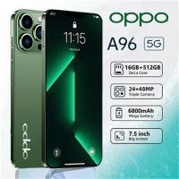 โทรศัพท์ ของแท้ OPP0 A96 5G 7.5นิ้ว โทรศัพท์มือถือ รองรับ2ซิม Smartphone 4G/5G โทรศัพท์สมา แรม16GB รอม512GB โทรศัพท์ถูกๆ มือถือ Mobile phone โทรศัพท์ถูกๆ มือถือราคาถูกๆ โทรศัพท์สำห รับเล่นเกม โทรสับราคาถูก มือถือ โทรศัพท์สำห ส่งฟรี โทรศัพท์ราคถูก