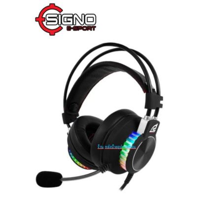 (หูฟัง เกมส์มิ่ง) SIGNO E-Sport 7.1 Surround Sound Gaming Headphone รุ่น AUGUSTA HP-826 (Black)