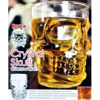 แก้วน้ำ แก้วเบียร์ Crystal Skull แก้วหัวกระโหลก ขนาด 22 ออนซ์