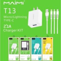 MAIMI T13 ชุดชาร์จ หัวพร้อมสาย 2.1A MAX มีรุ่น lightning/micro/ Type-c (ผลิตโรงงานเดียวกันกับremax)