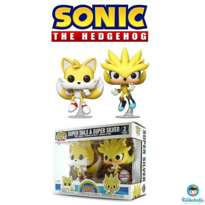 Funko Pop! Sonic the Hedgehog Super Tails and Super Silver 2 Pack Exclusive