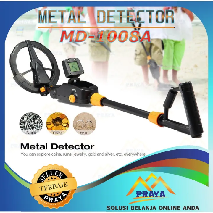 MD1008A LCD Metal Detector SCAN Alat Pendeteksi Logam Emas KoIN MD ...