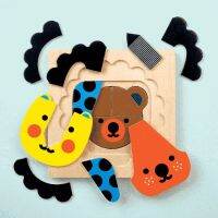 จิ๊กซอว์ไม้ 4 ชั้น ลายหน้าสัตว์แสนน่ารักแบรนด์ Mudpuppy (Animal Faces 4 Layer Wood Puzzle)