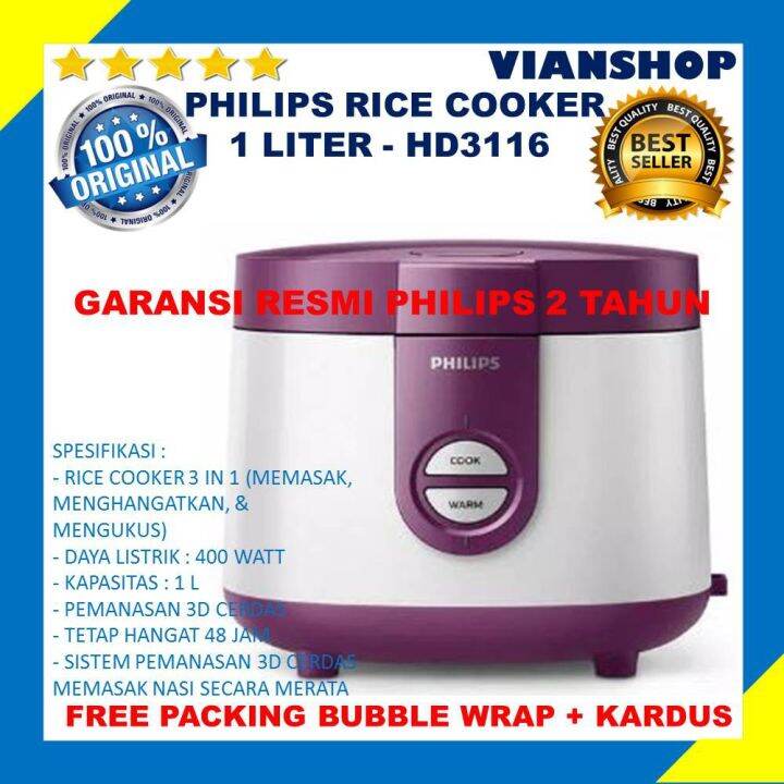 rice cooker philips 1 liter hd 3116