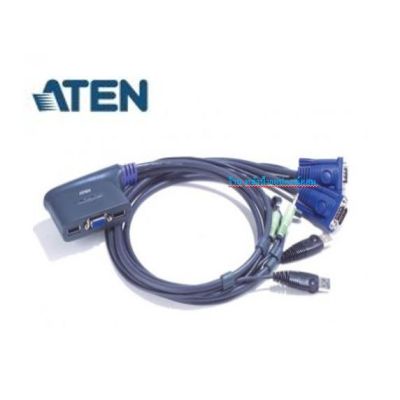 ATEN 2-port USB KVM Cable with Speaker Support 90cm. รุ่น CS62US