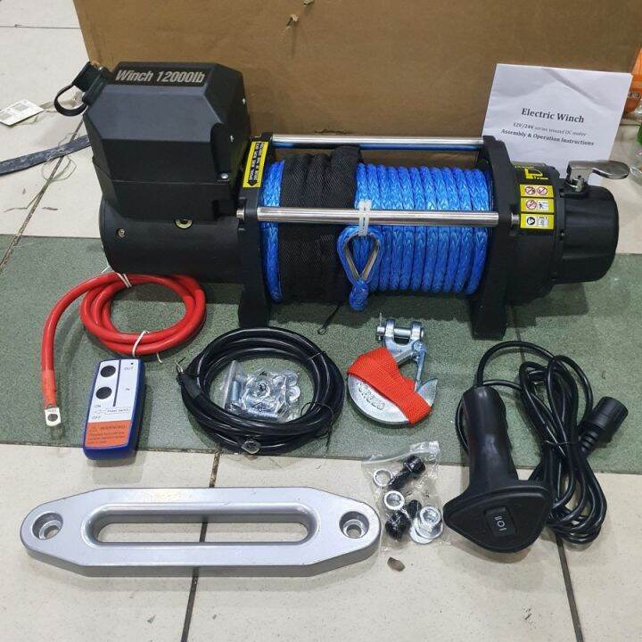 Winch 12000lbs Synthetic Plasma Rope Lazada Indonesia