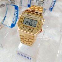 นาฬิกา CASIO รุ่น A168WGA-9 นาฬิกาดิจิตอลสีทอง สายปรับเลื่อนได้ ใส่ได้ทั้งชายและหญิง ราคาพิเศษ 1,200 บาท (ปกติ 2,800)