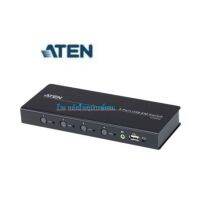 ATEN 4-PORT USB BOUNDLESS KM SWITCH ควบคุมคอมฯ 4 เครื่อง ด้วยคีย์บอร์ด,เมาส์ชุดเดียวกัน รุ่น CS724KM -ประกัน 3 ปี