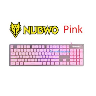 NUBWO USB Keyboard สีชมพูสวยๆๆ NK-032 Pink