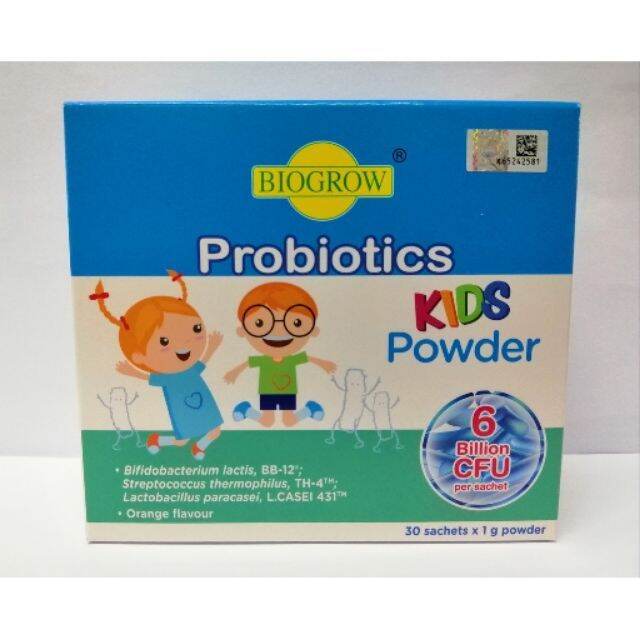 Biogrow Probiotics Kids Powder Sachets 1g x 30 sachets | Lazada