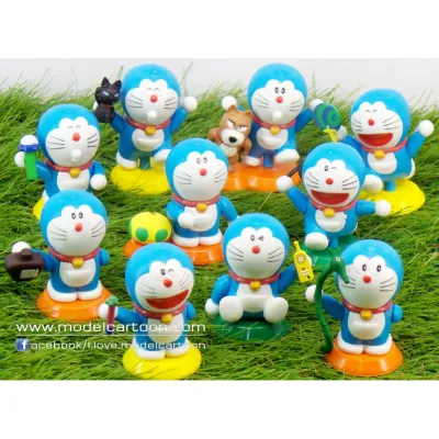 Doraemon โดราเอมอน 10 ตัว/ชุด (แบบ D) **งานจีน** / โดราเอม่อน โดเรม่อน โดเรมอน Doraemon​ โนบิตะ