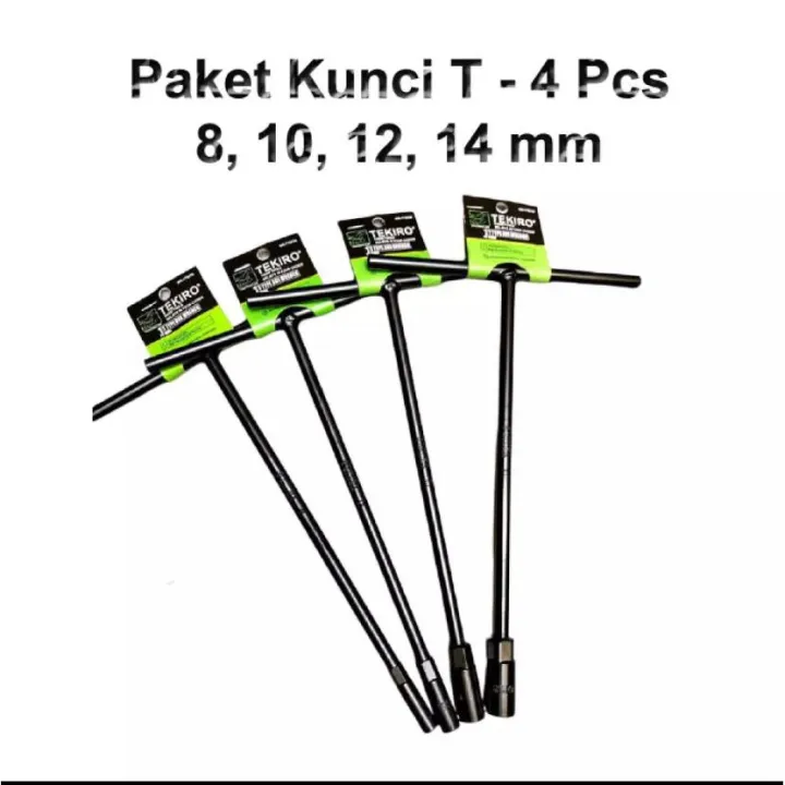 Kunci Sock T Tekiro Set Pcs Mm Hitam T Type Box Spanner