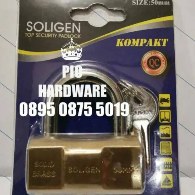 Gembok Kuningan Soligen 50 Mm Lazada Indonesia