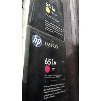 Original HP (651A) CE342A สีเหลือง , CE343A สีม่วงแดง ตลับหมึกโทนเนอร์แท้ Laser Jet 700 Color MFP 775