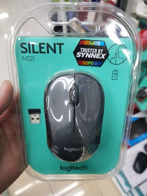 logitech-m221-ราคาพิเศษ-ของเเท้-มี3สี-wireless-optical-mouse-m221-silent-black