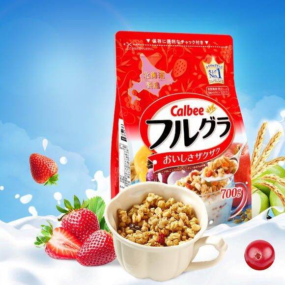 【10.99 CLEAR ALL】Calbee Fruits Granola Cereal 800g/700g/500g 日本卡乐比水果麦片
