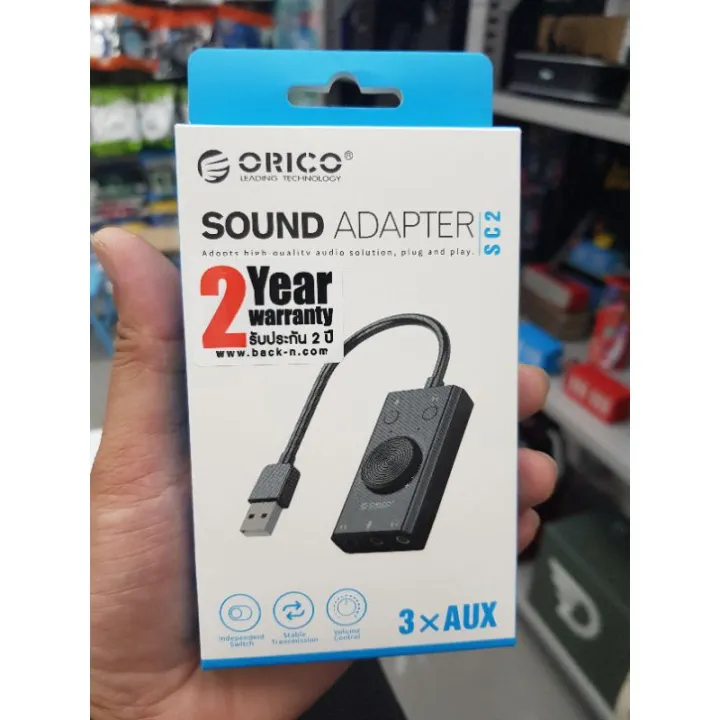 ORICO SC2 Multifunction USB External Sound Card Black Lazada.co.th