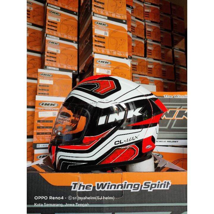 Helm Ink Cl Max Seri Bk Red Fluo Full Bok Lazada Indonesia