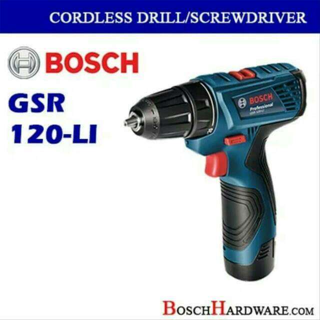 Bor cordless bosch 12v gsr120-li gsr 120 | Lazada Indonesia