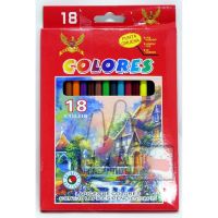 สีไม้ COLORES สำหรับระบายสี หรือไฮไลท์ มี 18 สี