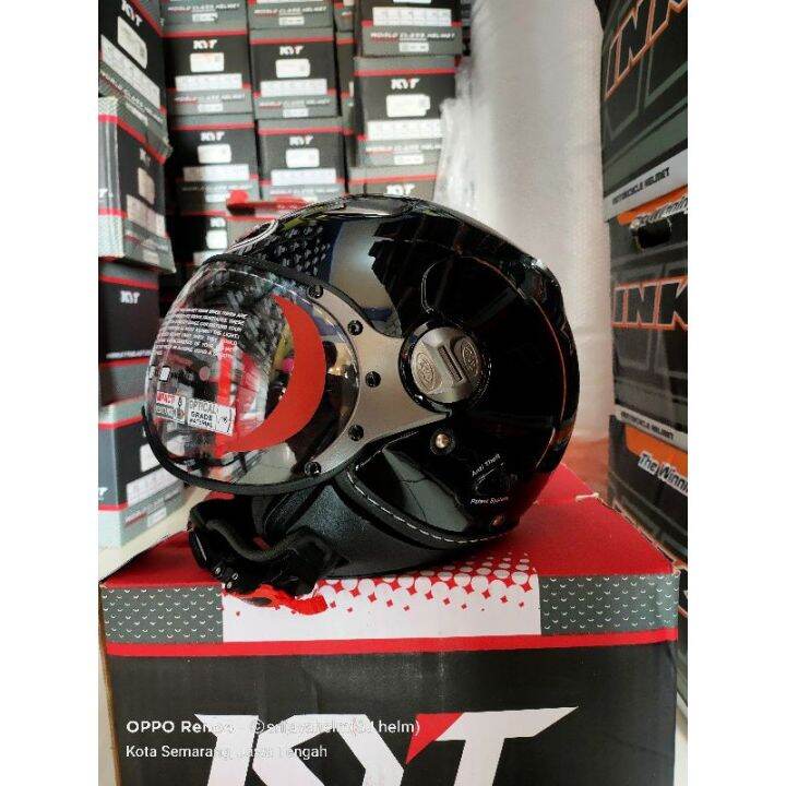 HELM KYT ELSICO BLAK METALIK/HELM CLASIK RETRO ORIGINAL Lazada Indonesia