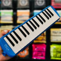 พร้อมส่ง ? OverSpeed เมโลเดียน พร้อมกล่องพลาสติก สีน้ำเงิน Melodion 32 คีย์ เมโลเดี้ยน Melodian Melodeon